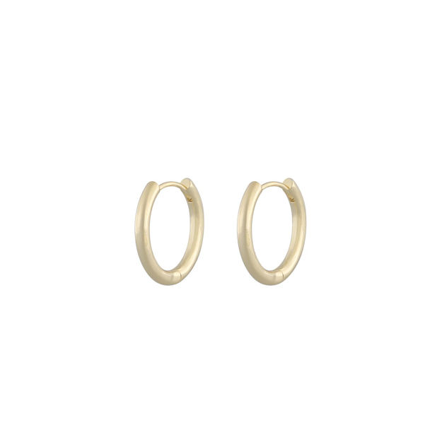 Amsterdam small ring ear 20mm plain gold