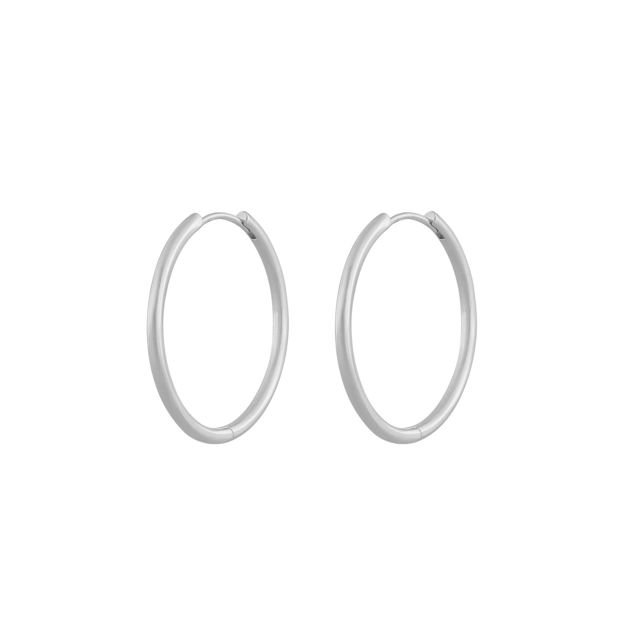 Amsterdam small ring ear 30mm plain silver