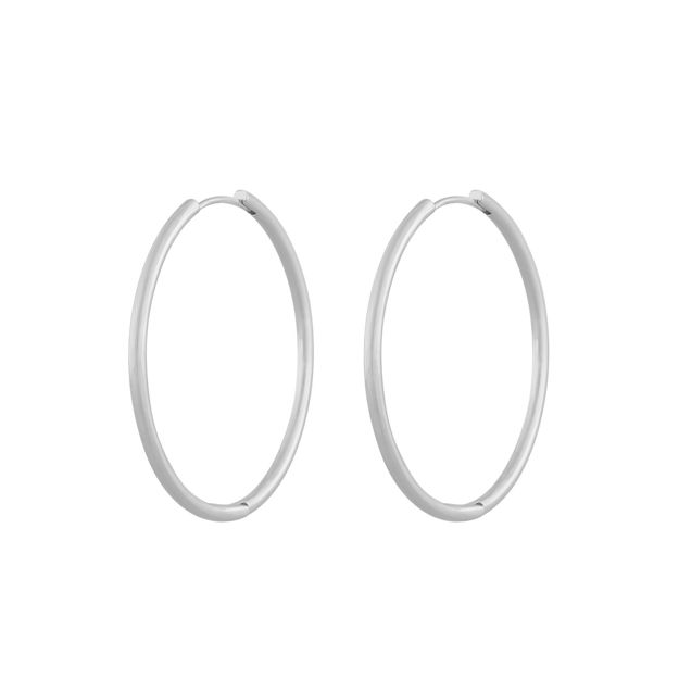 Amsterdam small ring ear 40mm plain silver