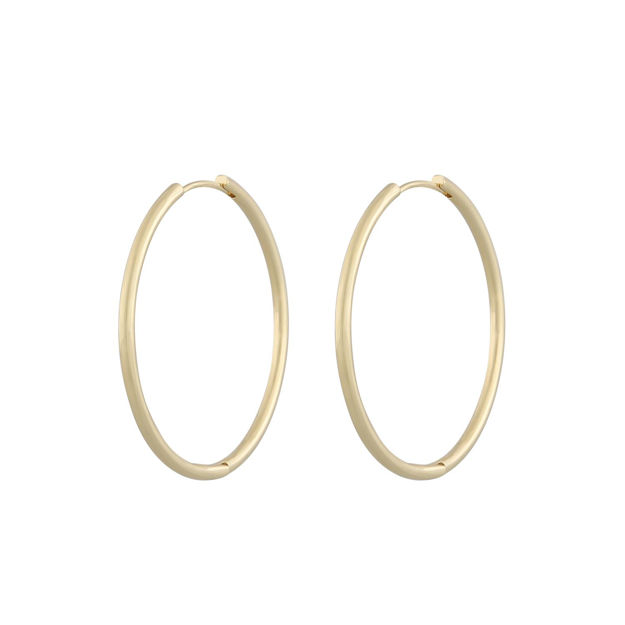 Amsterdam small ring ear 40mm plain gold