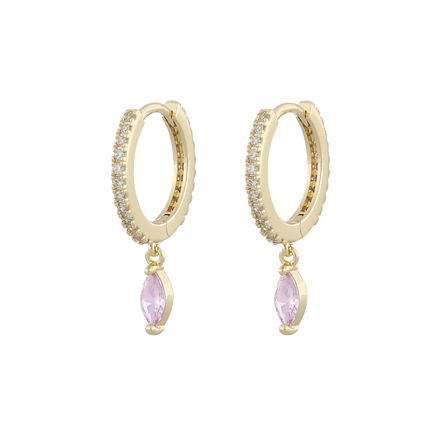 Meadow stone ring pendant ear g/pink