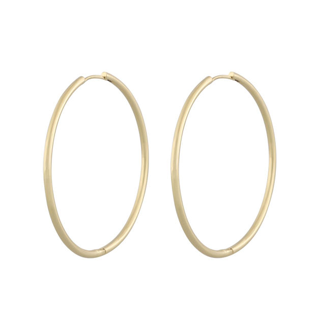 Amsterdam small ring ear 50mm plain gold