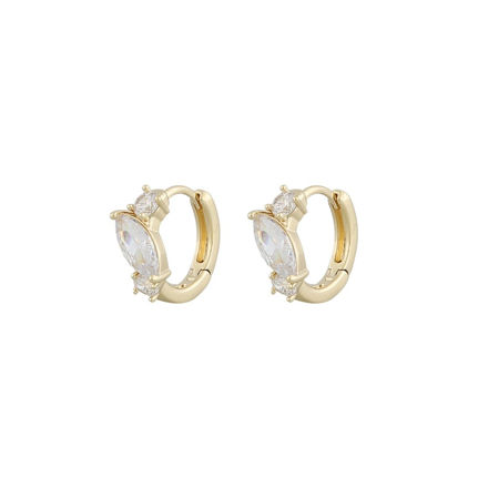 Meadow small ring ear g/clear