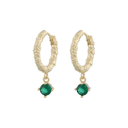 Palma small ring pendant ear g/green