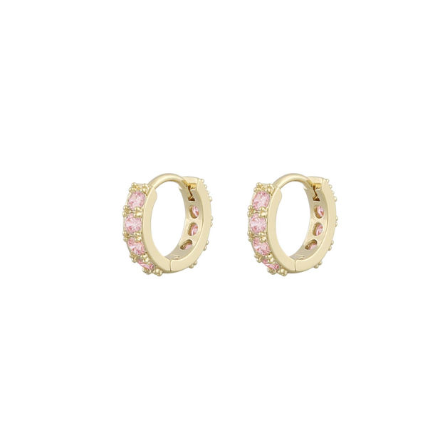 Palma small ring ear g/pink