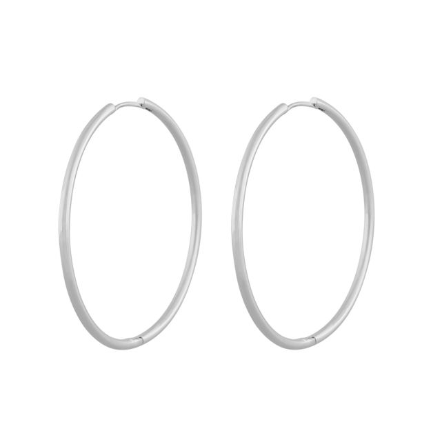 Amsterdam small ring ear 50mm plain silver