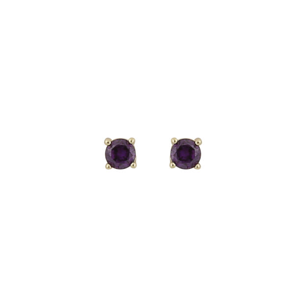Camille small stone ear g/lilac