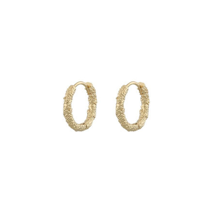 Palma ring ear 14 mm plain gold