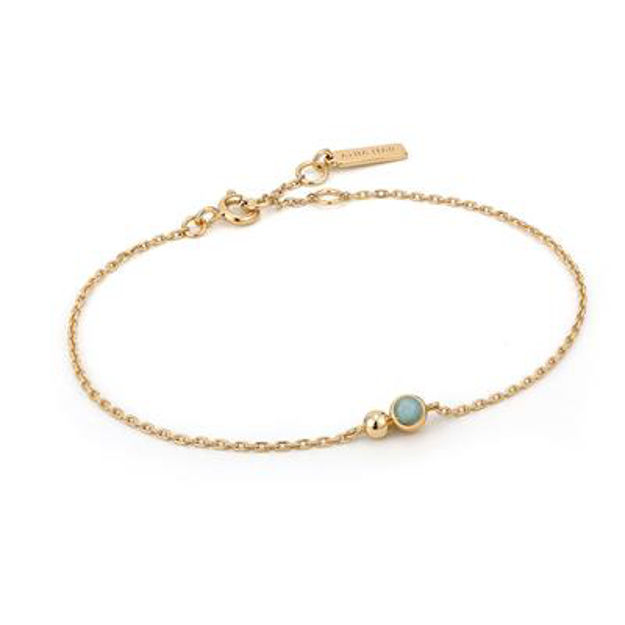ANIA HAIE gold orb sparkle chain bracelet goldplated silver B045-01G-AM  