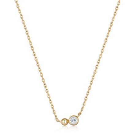 ANIA HAIE sparkle chain necklace goldplated silver N045-02G-CZ