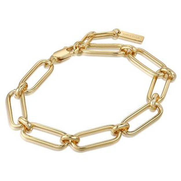 ANIA HAIE cable connect chunky chain bracelet goldplated silver B046-02G