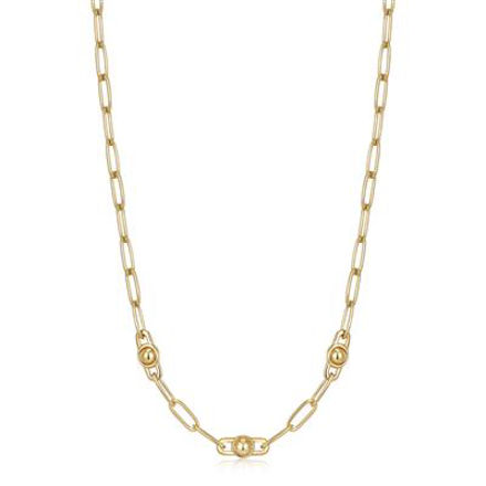 ANIA HAIE orb sparkle chain necklace goldplated silver N045-04G