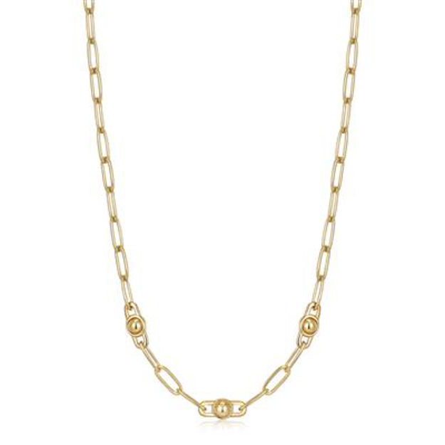 ANIA HAIE orb sparkle chain necklace goldplated silver N045-04G
