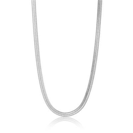ANIA HAIE flat snake chain necklace silver N046-01H