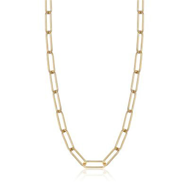 ANIA HAIE paperclip chunky chain necklace goldplated silver  N046-03G