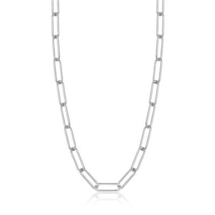 ANIA HAIE paperclip chunky chain necklace silver  N046-03H