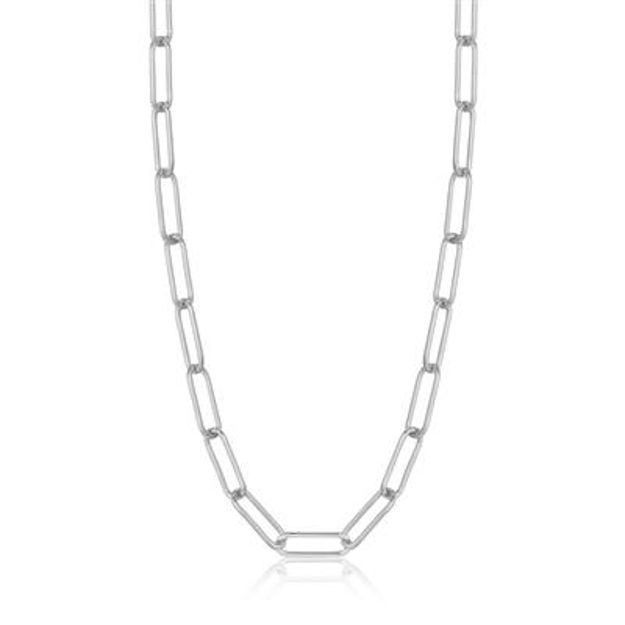 ANIA HAIE paperclip chunky chain necklace silver  N046-03H