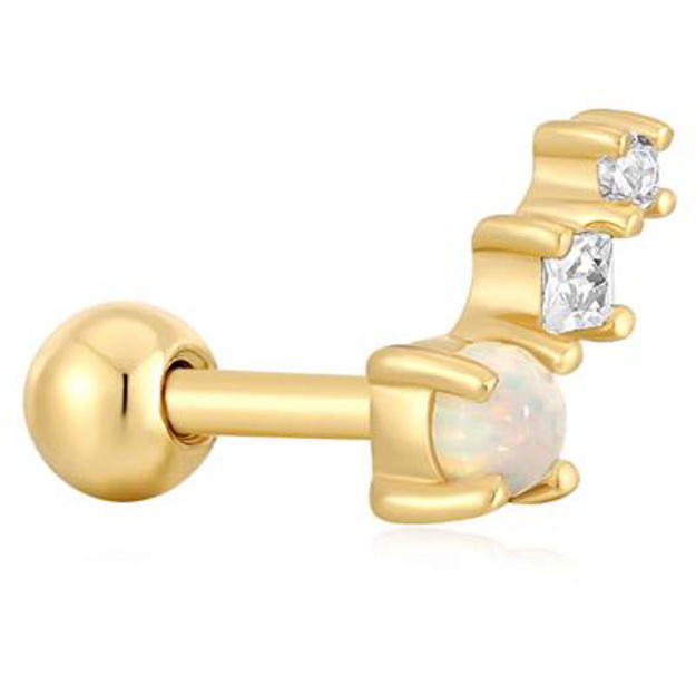 ANIA HAIE gold kyoto opal climber barbell singel earring goldplated silver E047-02G