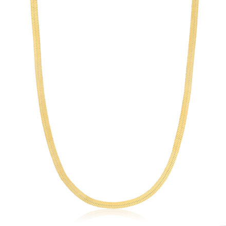 Bilde av ANIA HAIE flat snake chain necklace goldplated silver N046-01G
