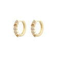 Vienna small stone ring ear g/mix champagne