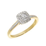 Ring gult gull dia 0,19ct TW/SI