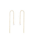 Waterfall earrings gold plated white zirconias