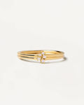 Nova ring gold plated white