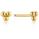 ANIA HAIE MODERN TRIPLE BALL STUD EARRINGS E002-01G