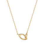 ANIA HAIE wave link necklace goldplated silver N044-01G
