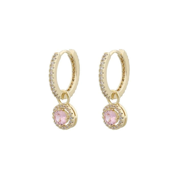 Park ring pendant ear g/pink