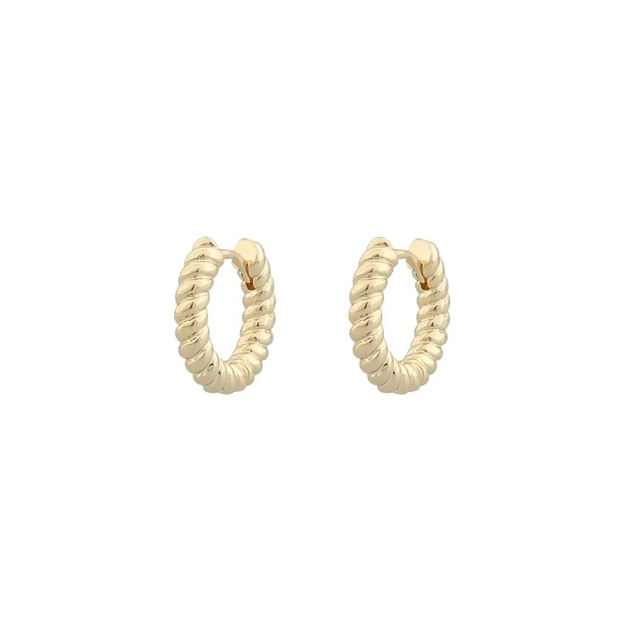 Deia twist ring ear 15mm plain g