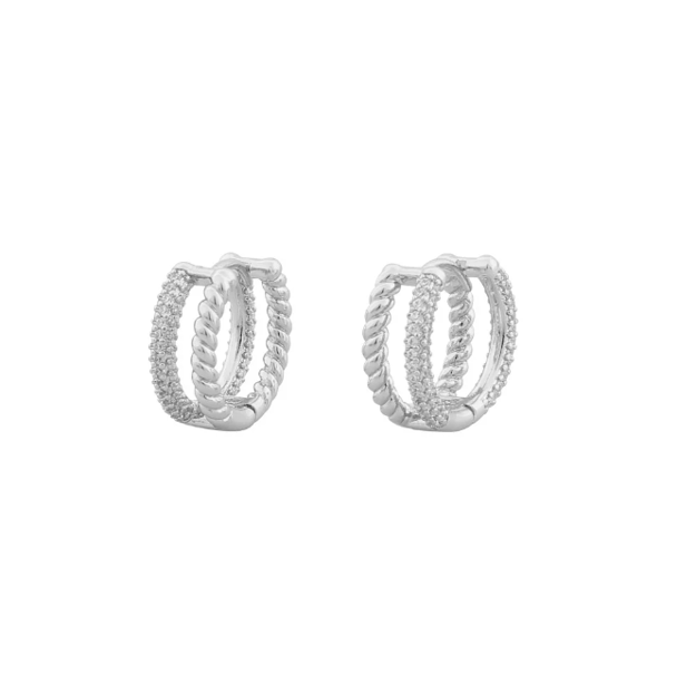 Vienna double ring ear s/clear