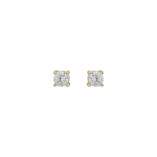 Camille small stone ear g/clear