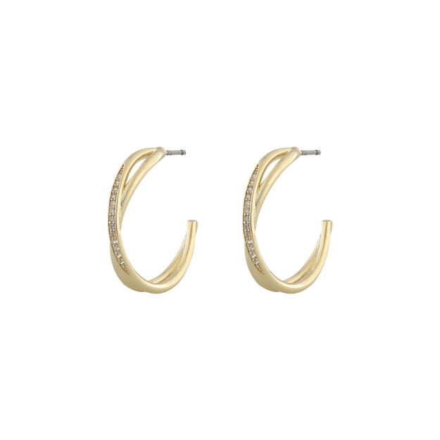 Bessie small ring ear g/clear
