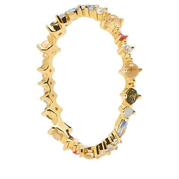 Papillon ring gold plated multi