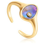 ANIA HAIE TIDAL ABALONE ADJUSTABLE RING R027-01G