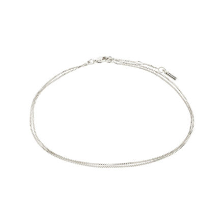 CARE recycled ankle chain 2-in-1 silver-plated