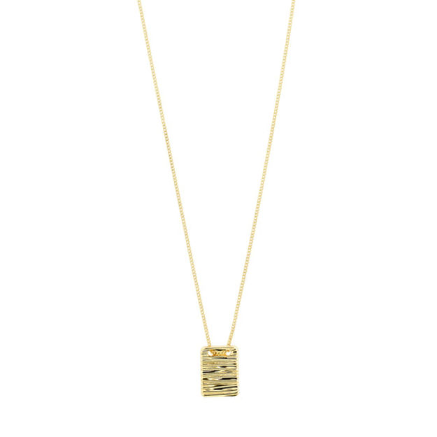 CARE recycled square coin necklace gold-plated