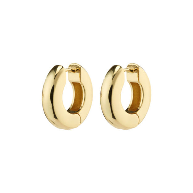 LEARN recycled chunky hoop earrings gold-plated