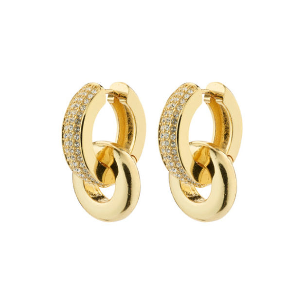 LEARN recycled chunky hoop earrings gold-plated
