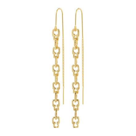 LIVE recycled chain earrings gold-plated