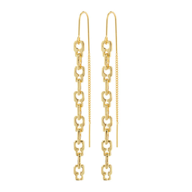 LIVE recycled chain earrings gold-plated