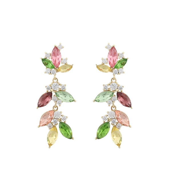 Louisiana pendant ear g/mix light green