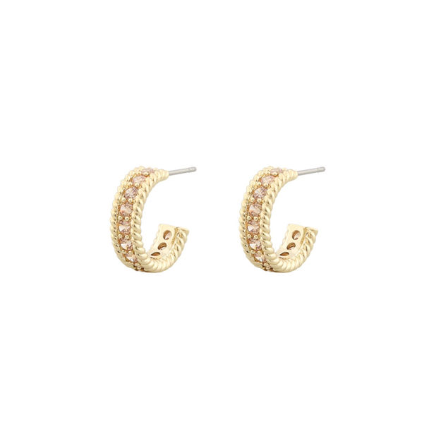 Vienna small oval ear g/champagne