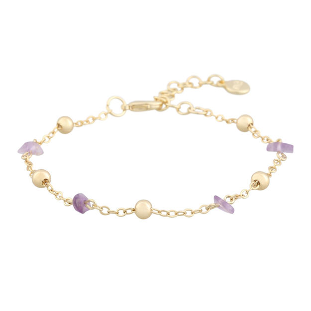 Capri stone chain brace g/lilac - Onesize