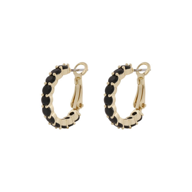 Essence small ring ear g/black