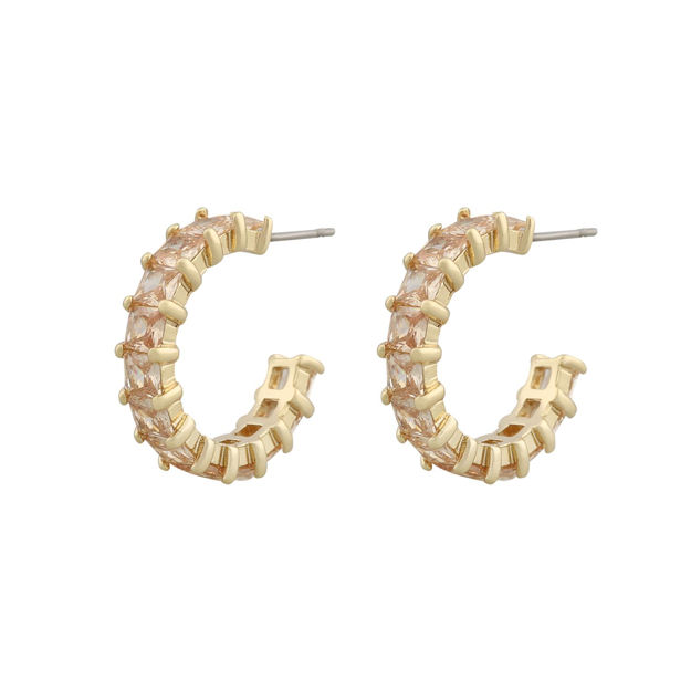 Rome oval ear g/champagne