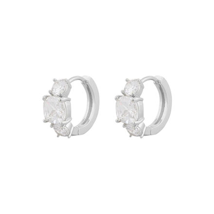 Rome stone ring ear s/clear