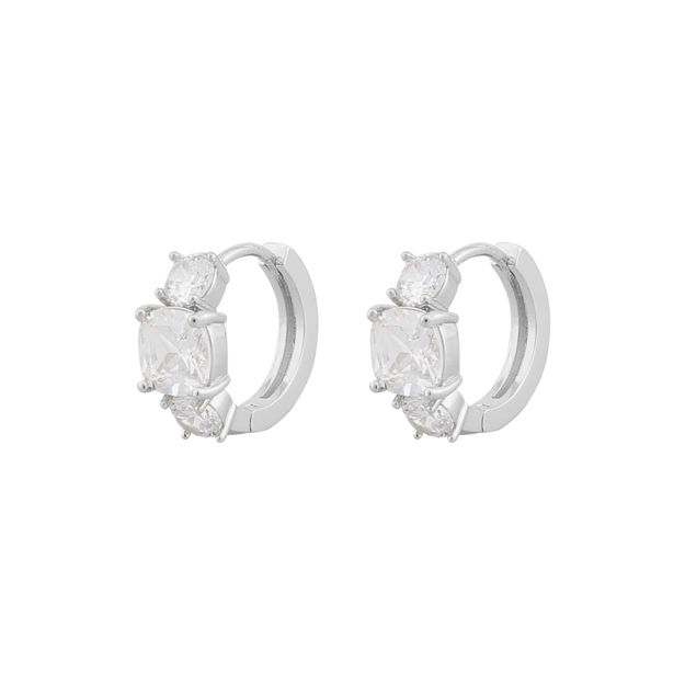 Rome stone ring ear s/clear
