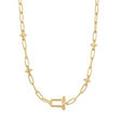 ANIA HAIE necklace stud link charm 43cm N048-06G